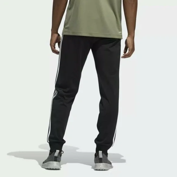 Adidas 3 Stripes Tricot Mens Tapered Cuff Joggers Pants Black GD5957 NEW Sz L - Picture 2 of 6